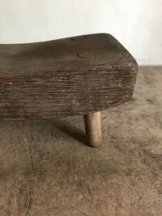 BEST Old Antique Handmade Wooden Corn Sheller Footed Bench Primitive AAFA 10