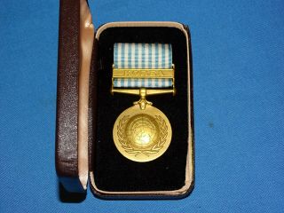 Cased Canadian Korea United Nations Medal,  Sd - 17380 T.  Major To Rim (a8)