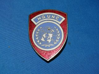 Korean War United Nations Hq Unc Badge Dui Insignia 2 1/4 " (a4)