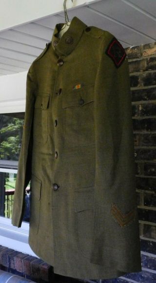 WWI AEF QUARTERMASTER UNIFORM WITH PANTS BULLION RAILHEADS PATCH 2