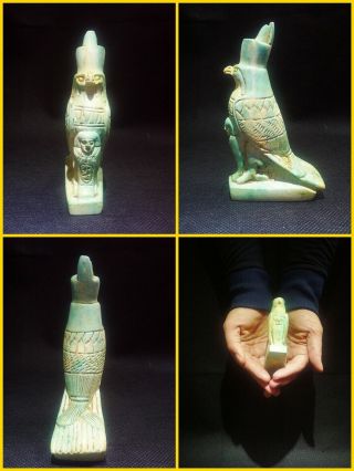 Egyptian Antiques Antiquities Horus Falcon Statue Figure Sculpture 1549 - 1084 Bc