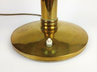 Fine Vintage French Art Deco Table Lamp - Genet Michon Large Brass Modernist Desk 4