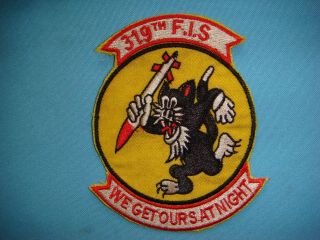 Korea War Patch Usaf 319th Fighter Interceptor Sq " We Get Out At Night "