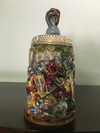 Ginori Capodimonte Porcelain Beer Stein 4