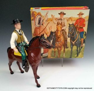 1957 Nmib Hartland Wyatt Earp 809,  Rare Box And All Accessories