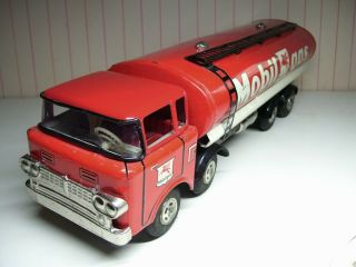 Huge 16” Long Japan Tin Friction Mobil Gas Tanker Truck Exc,
