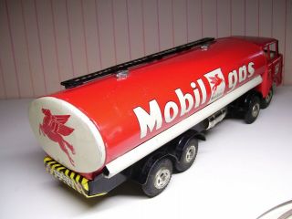 HUGE 16” long Japan tin friction Mobil Gas Tanker Truck EXC, 2