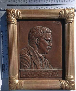 JAMES EARLE FRASER BASS RELIEF OF THEODORE ROOSEVELT PORTRAIT 1920 MEMORIAL 3