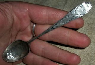 Antique C.  1760 - 1775 Revolutionary War American Colonial Coin Silver Spoon Vafo