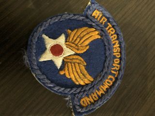 Post Wwii Air Trans Command Bullion Us Patch German Made Theater Made