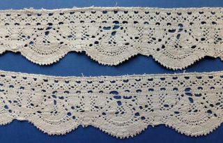 A 77 " (196cm) Length Of 18th Century Or Earlier Bobbin Lace For Furnishing