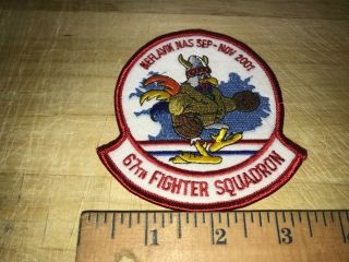 2001? US AIR FORCE PATCH - 67th Fighter Squadron - NEFLAVIK NAS - USAF BEAUTY 2