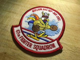 2001? US AIR FORCE PATCH - 67th Fighter Squadron - NEFLAVIK NAS - USAF BEAUTY 6