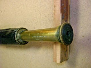 Brass telescope World War I with leather case,  makers mark 5
