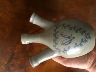 Rare Edo Period Stoneware Tulip Vase Bottle V.  O.  C.  Dutch East India Company 11