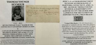 Revolutionary War Burgoyne Surr Major Ct Governor’s Horse Guards Document Signed