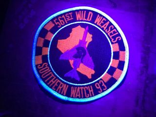 1993? US AIR FORCE PATCH - 561st Wild Weasels Southern Watch 93 USAF 11