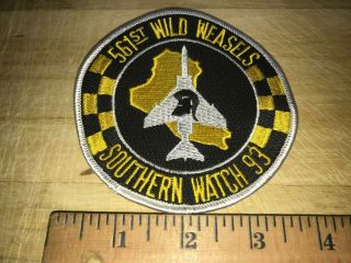 1993? US AIR FORCE PATCH - 561st Wild Weasels Southern Watch 93 USAF 2