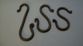 Hand forged S hooks heavy duty 3/8 iron rod 2