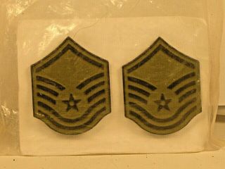 Usaf Us Air Force Master Sergeant Rank Insignia Subdued Metal Pin Pair