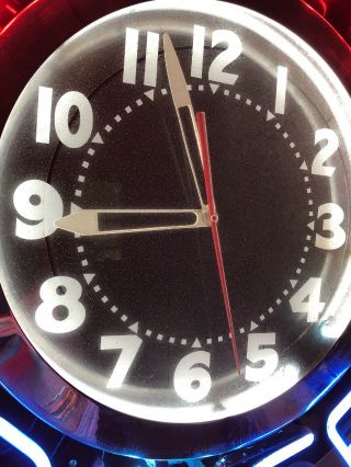 Neon Rock - N - Roll Diner Clock.  A Knock Out Piece In Any Room. 3