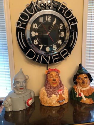 Neon Rock - N - Roll Diner Clock.  A Knock Out Piece In Any Room. 6