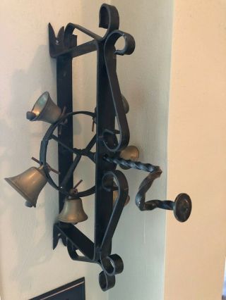 Wrought Iron Brass Bell Industrial Commercial Shop Bells Chimes Old