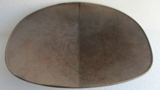 Antique Vintage Primitive Oval Tin Metal Country Store Candy Scale Pan Scoop 12 "