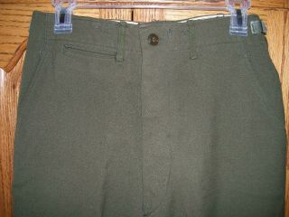 Vtg Korean War M - 1951 Trousers Field Wool Serge 18 oz.  sz XSmall - Regular 29 x 33 3