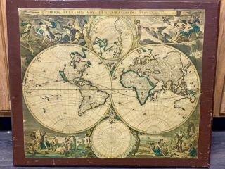 Antique Map Nicholas Visscher Frederick De Witt 1658 Orbis Terrarum