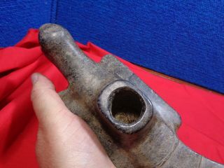 NATIVE AMERICAN CARVED STONE PIPE ARTIFACT 10