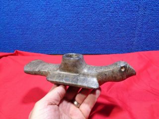 Native American Carved Stone Pipe Artifact
