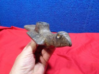 NATIVE AMERICAN CARVED STONE PIPE ARTIFACT 3