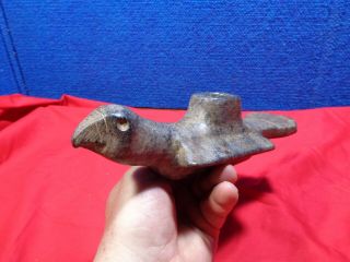 NATIVE AMERICAN CARVED STONE PIPE ARTIFACT 5
