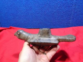 NATIVE AMERICAN CARVED STONE PIPE ARTIFACT 6