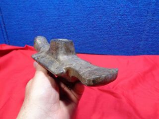 NATIVE AMERICAN CARVED STONE PIPE ARTIFACT 7