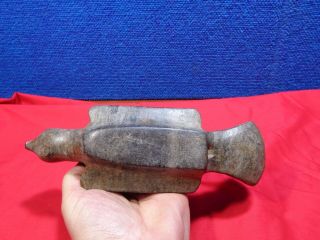 NATIVE AMERICAN CARVED STONE PIPE ARTIFACT 8