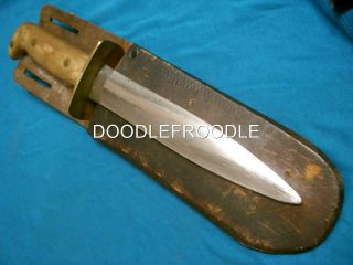 Vintage Custom Trench Art Combat Fighting Dagger Stiletto Survival Bowie Knife
