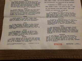 1981 COLD WAR US AIR FORCE SOLDIER POW LANGUAGE TRANSLATION Silk BLOOD CHIT 5