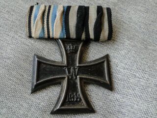 GERMAN WW1 Iron Cross 2nd class with ribbon and death notice. 2
