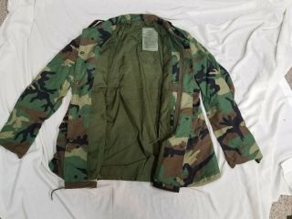 Army Field Jacket (circa 1995),  Woodland,  Size LR.  BONUS Helmet liner 7 1/4 3