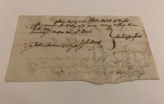 Revolutionary War Pay Order Signed By Two Members Of The Continental Congress