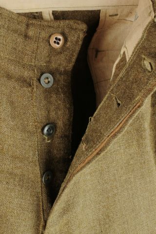 Vtg Men ' s 1910s WWI US Army Wool Breeches 32x27 WW1 Jodhpurs Pants 7085 3