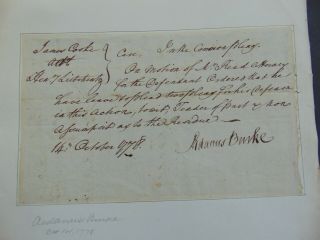 C.  1778 Revolutionary War Legal Court Document Signed By Aedannus Burke