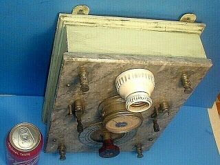 Antique Marble Front Control Panel Gauge Gage Steampunk