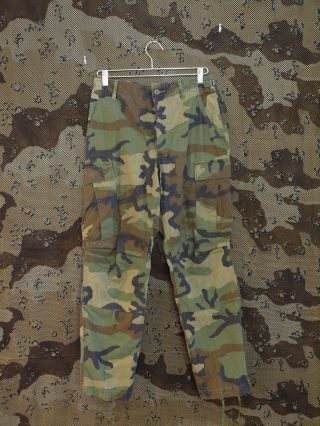 Us Army M81 Woodland Bdu Camo Uniform Pants,  Size Small Regular