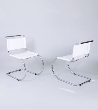Bauhaus Classic Mr 10 Chairs By Ludwig Mies Van Der Rohe Germany 1980 