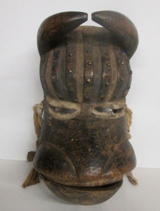 Antique Ivory Coast Articulated African Tribal Mask From Hyde Park Estate