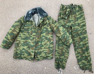 Russian Army / Military Winter Camo Jacket & Pants - Vsr - 98 " Flora " - Unissued;50 - 5