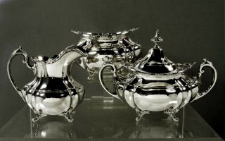 Reed & Barton Sterling Tea Set 1947 Hampton Court - No Mono 2